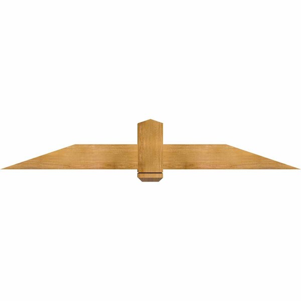 Ekena Millwork Eugene Rough Sawn Timber Gable Bracket, Western Red Cedar, 72"W x 12"H x 6"D x 6"F, 4/12 Pitch GBW072X12X0606EUG00RWR - main